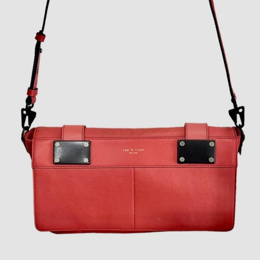 Rag & Bone Large Leather Pilot Clutch Crossbody Bag